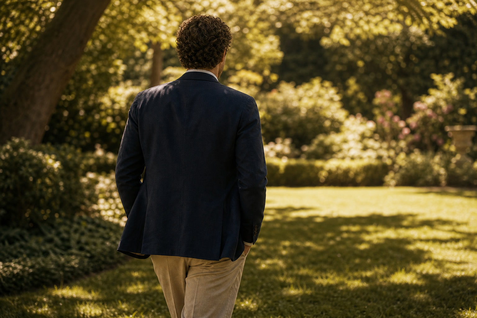Smart casual linen pants with a blazer