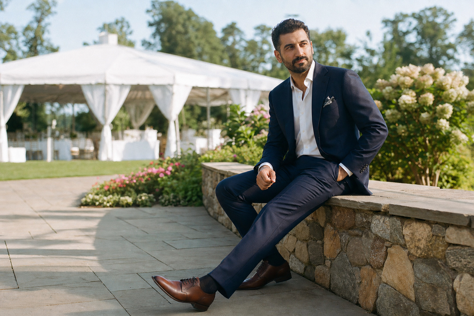 Navy The Most Reliable Wedding Guest Suit Color